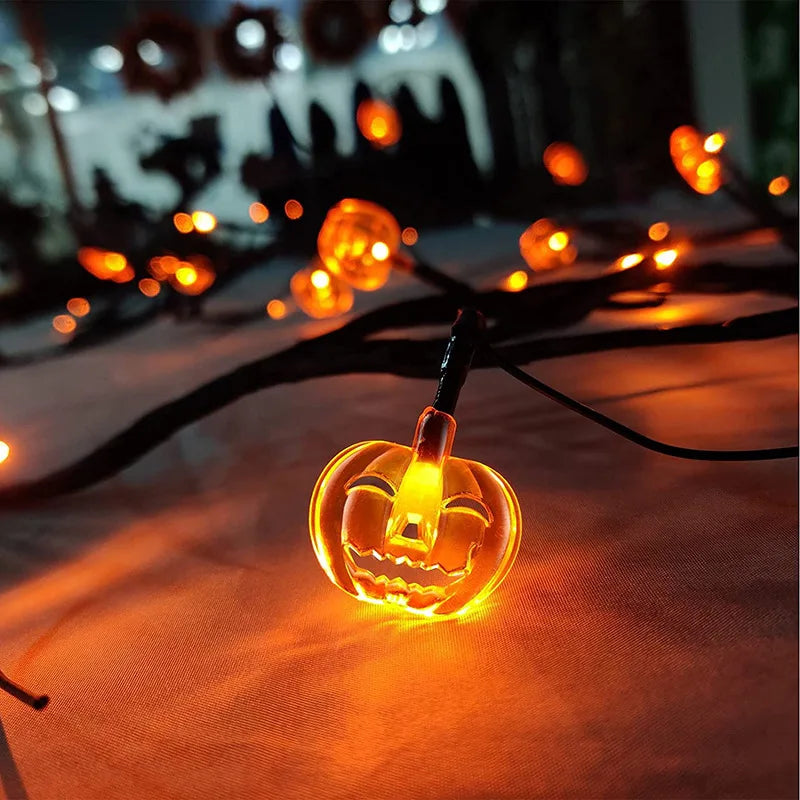 Halloween Lights Bat Pumpkin Led String Light Willow Vine Light Bendable Tree Lamp Halloween Party Home Decor Happy Halloween