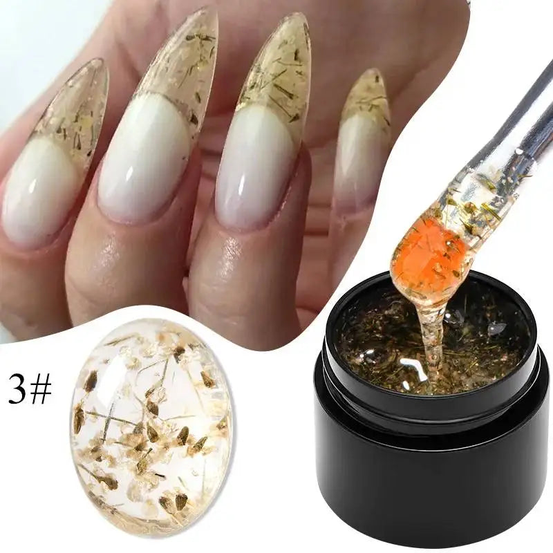 8ml Clear Non Stick Hand Solid Extension Nail Gel Polish Carving Flower Nail Art Building UV Gel Acrylic Varnish Manicure DIY