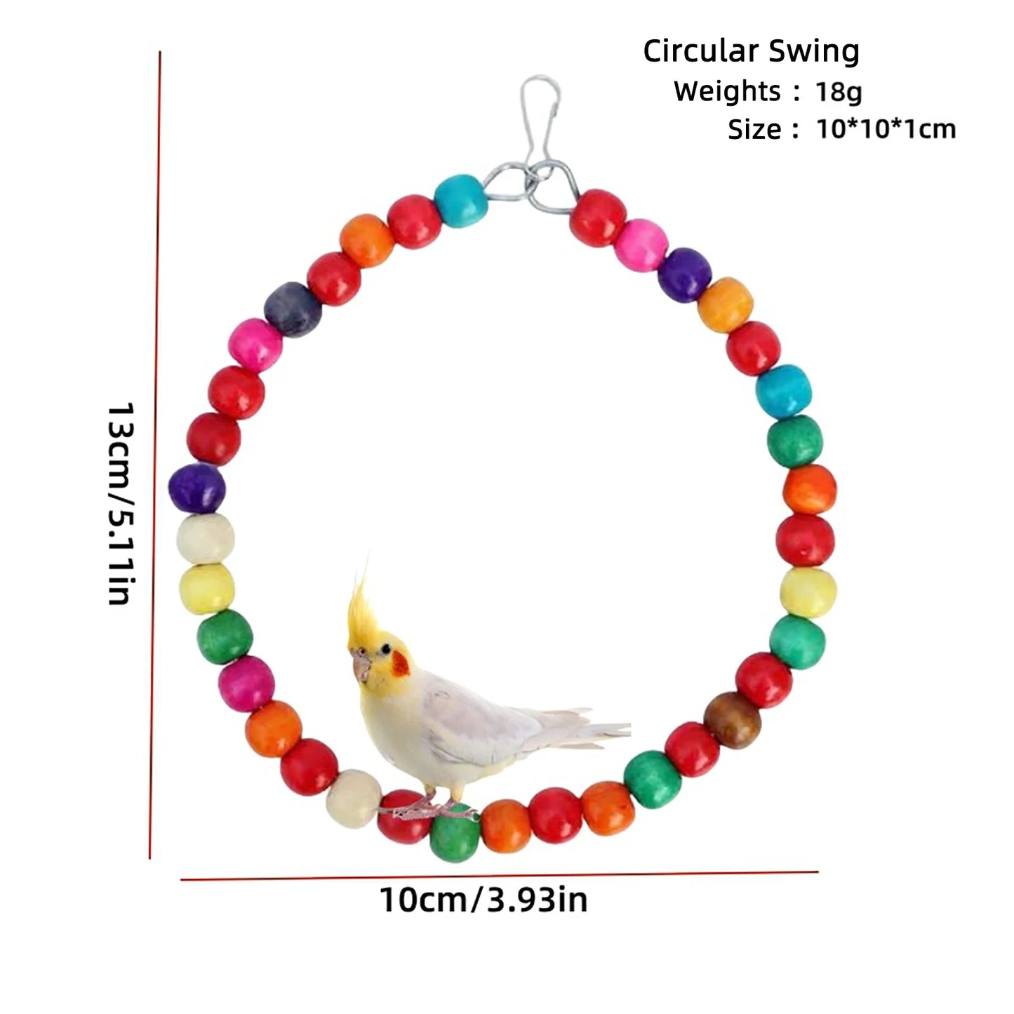 1Pcs Bird Cage Toys for Parrots Wood Birds Swing Reliable Chewable Bite Bridge Wooden Beads Shape Parrot Toy Bird Toys