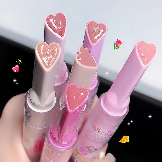 Jelly Love Lipstick Pink Water Gloss Clear Lip Glaze Waterproof Non-stick Cup Hydrating Plumping Fade Lip Lines Lip Gloss Makeup