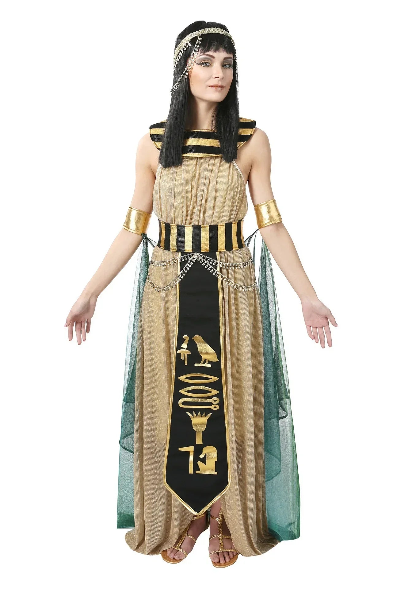 Adult Ancient Egypt Nile Pharaoh Cleopatra Costume for Women Men Couple Halloween New Year Party Fancy Dress