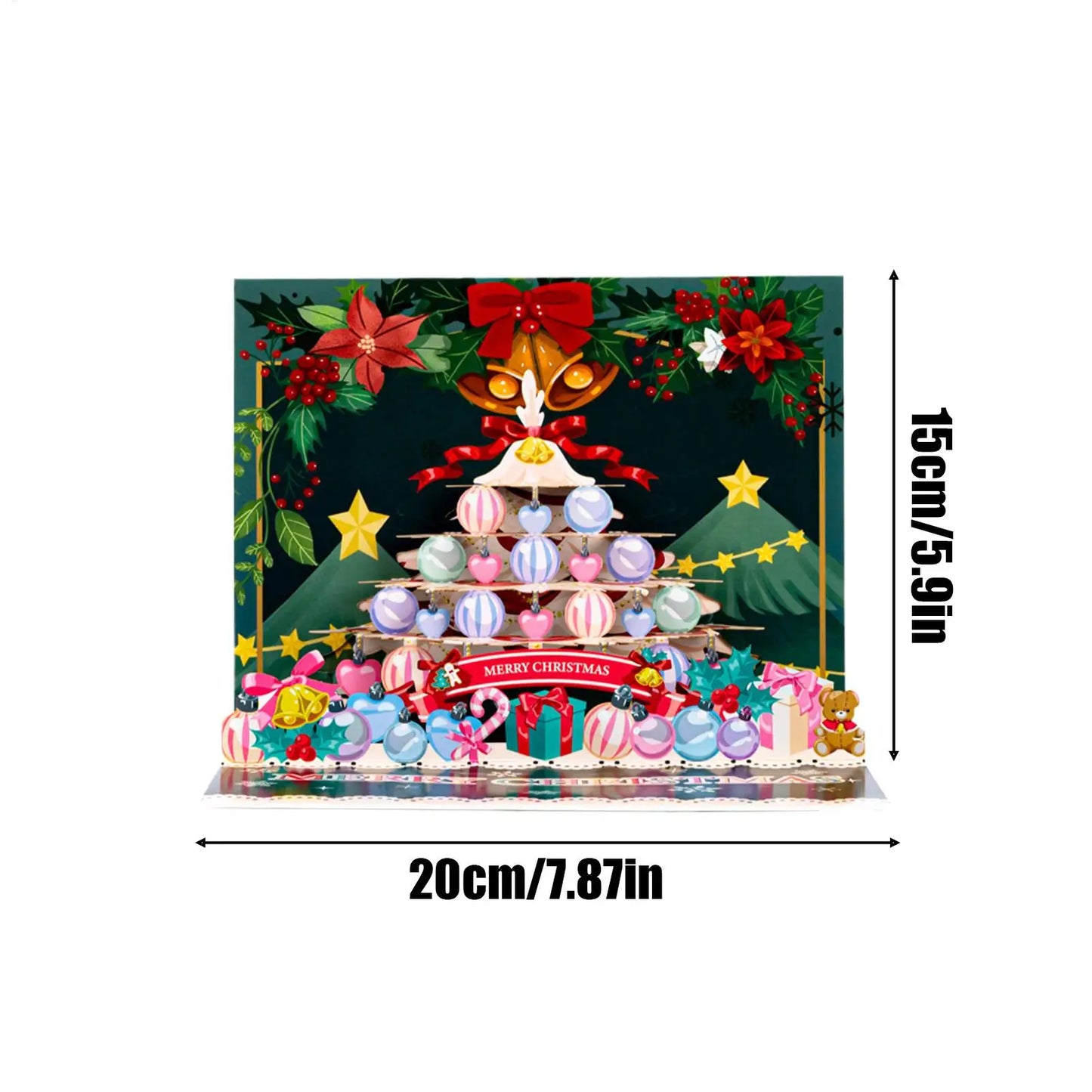 Christmas Cards With Envelopes Funny Giftcards 3D Merry Christmas Giftcards For Friends Women Boys Girls Youth Teens Grandma