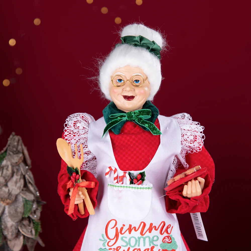 Santa Claus Granny Doll 50cm Standing Santa Claus Ornament Christmas Scene Doll Decoration 2024 Christmas Gift For Children