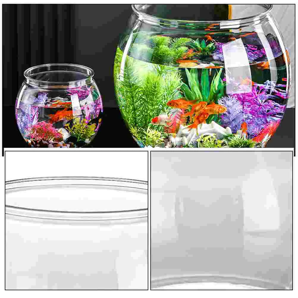 Transparent Small Aquarium Fish Tank Flower Pot Decorations Micro Landscape Bowl Fishbowl