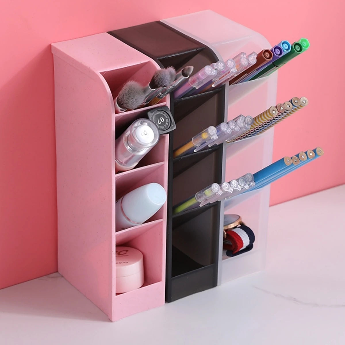 1pc Multi-Layer Pen Holder & Cosmetic Brush Storage Holder - Perfect for Office & School Supplies