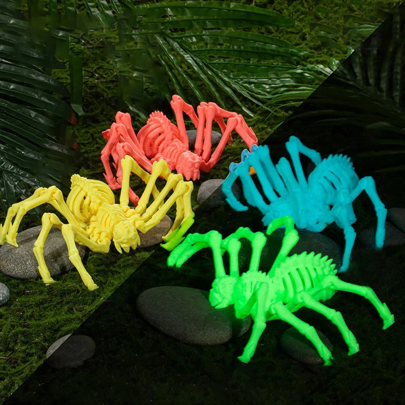 3D Printed Spider Simulated Animal Model Movable Retractable Joints Creative Halloween Children's Gifts Home Desktop Decoration