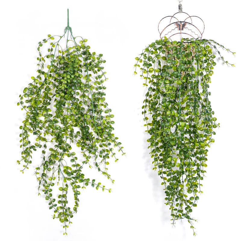 Artificial Plants Vine Hanging Ivy Fern Grass Fake Greenery Plant Home Garden Decoration Outdoor Green Leaves Garland Wall Decor