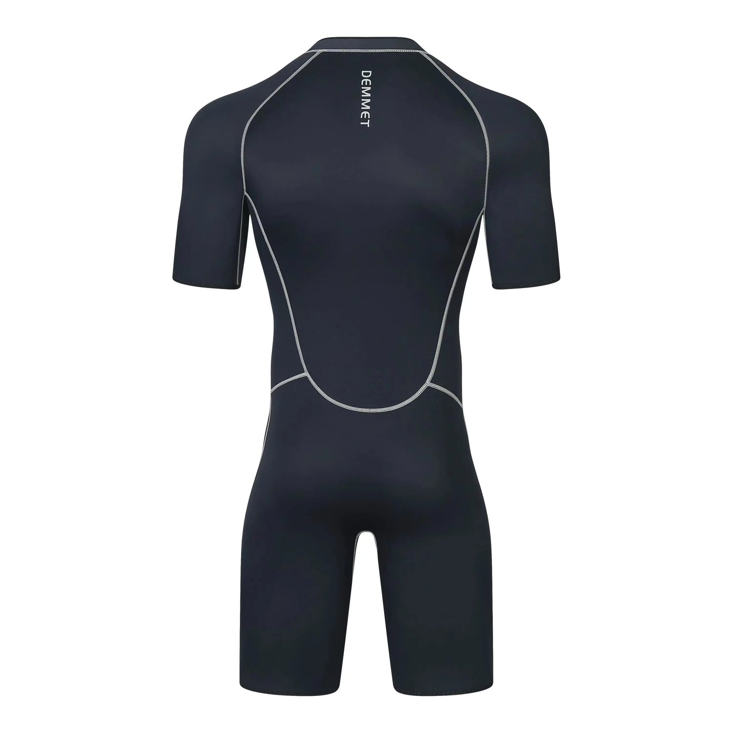 New DEMMET1.5/3M Neoprene Men's Short Sleeve Wetsuit Front Unzipper Snorkeling Surfing Swimsuit Keeps Warm