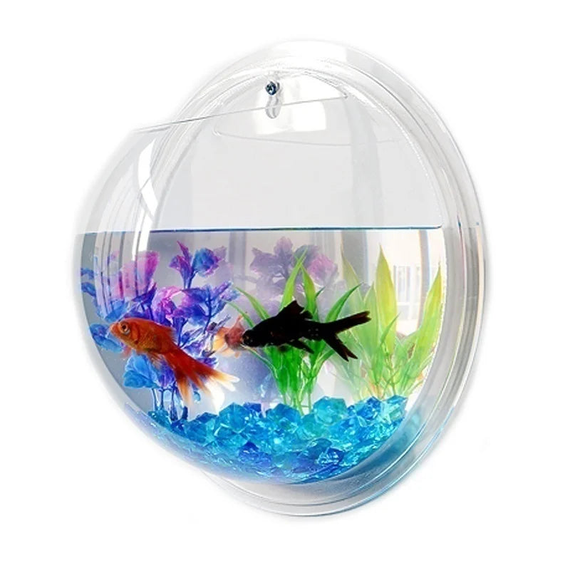 Pet Products Wall Mount Fish Tank Acrylic Fish Bowl Wall Hanging Aquarium Tank Aquatic Pet Supplies