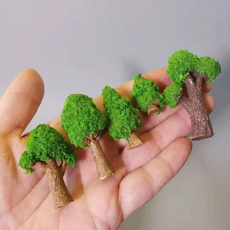 10Pcs/model trees/miniatures plants/lovely cute/fairy garden gnome/moss terrarium decor/crafts/bonsai/DIY supplies