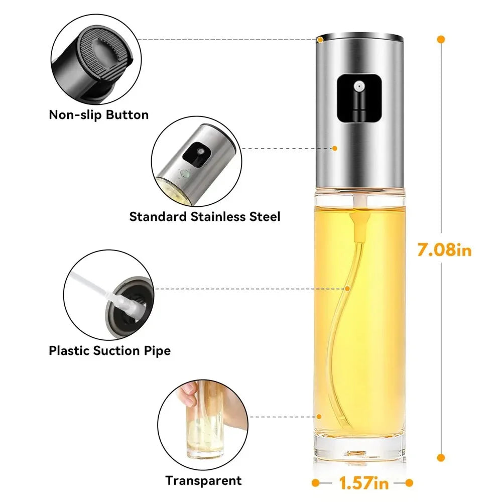 Olive Oil Sprayer Oil Sprayer for Cooking Dressing Spray Grilling Olive Oil Glass Bottle BBQ Baking Kitchen Tool