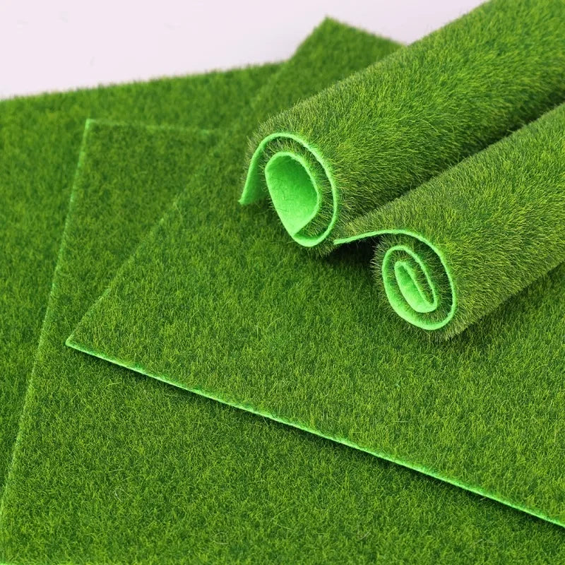 6/1PCS Artificial Green Lawns DIY Grass Mat Landscape Carpets Gardening Turf Outdoor Home Aquarium Wedding Decor Fake Grass