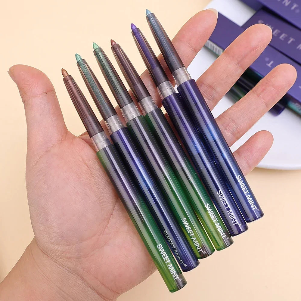 Pearlescent Shiny Eyeliner Eyeshadow Pencil Waterproof Lasting Glitter Green Pink Eye Shadow Lying Silkworm Pen Makeup Cosmetics