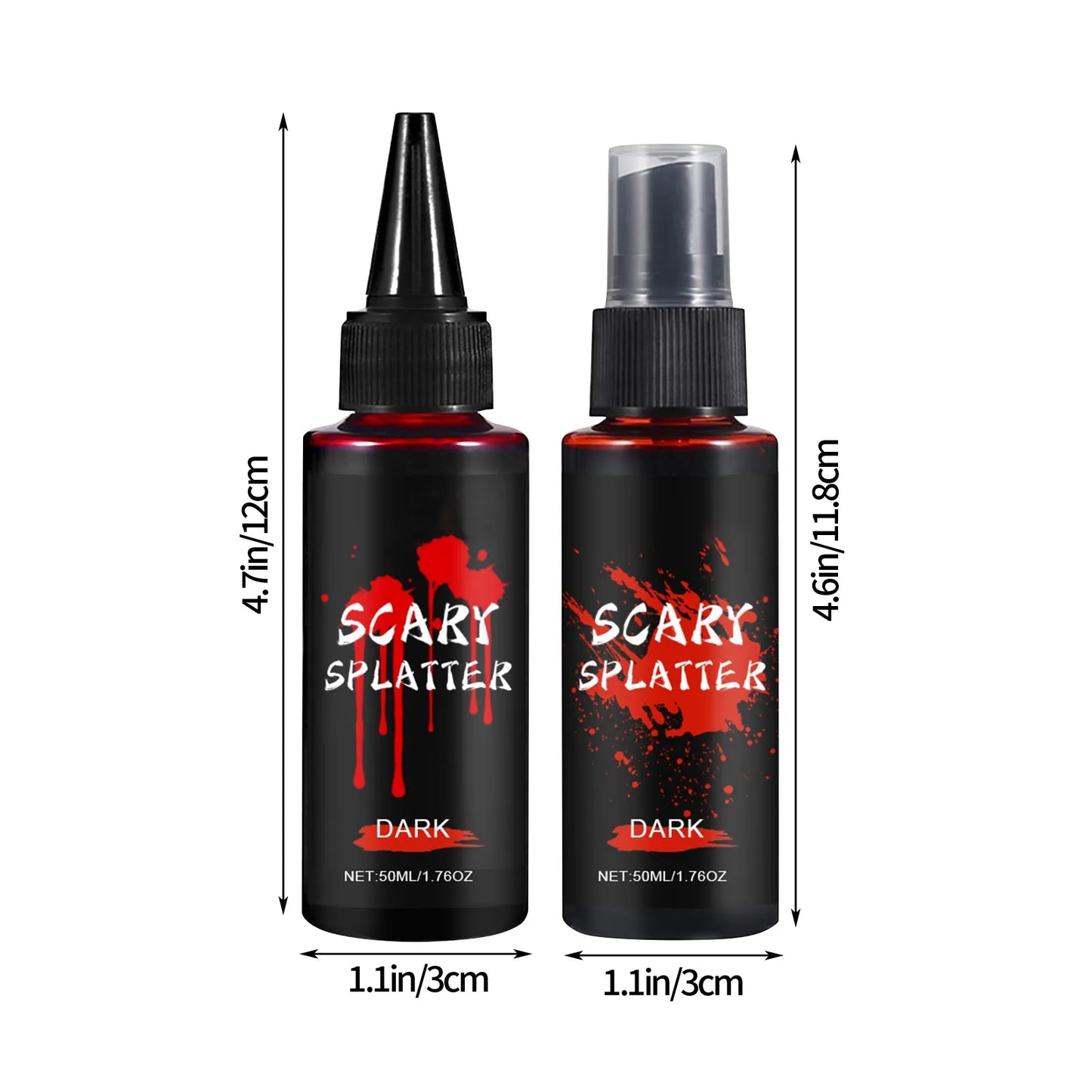 2pcs 100ml Halloween Fake Blood Spray Liquid Blood Eye Blood Drops Halloween Simulation Vampire Fake Blood Spray For Cosplay