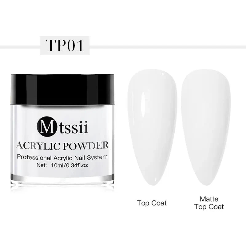 Mtssii 10g Acrylic Powder Pink Clear White Acrylic Nails Professional Polymer For Nail Extension No Need Lamp Cure Nail Supplies