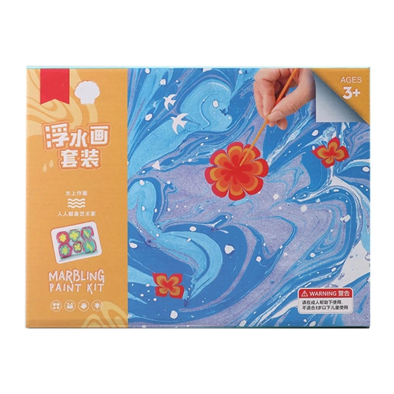 Kids Water Marbling Paint Set Non Toxic for Fabric Paper DIY Arts Crafts 6/12pcs