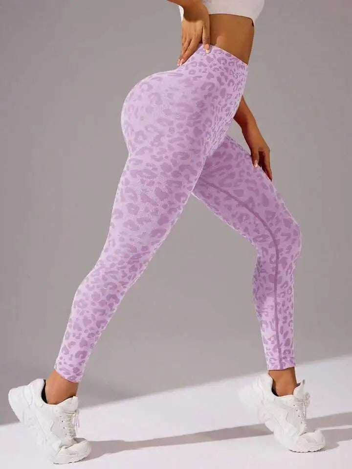 High Waist Sports Leggings Women Seamless Leopard Yoga Pants Sexy Hip Lift Trainning Fitness Outdoor Sports Tights for Women