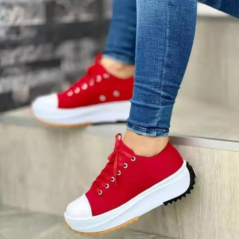 2023 New Fashion Summer Women Casual Shoes Plus Size Sneakers For Women Platform Sport Shoes Female Lace up Tennis Shoes Size 43