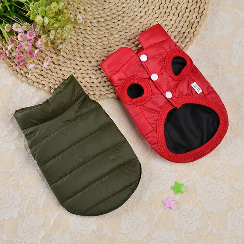 Warm Pet Dog Vest Jacket Autumn Winter Dog Clothes French Bulldog Chihuahua Clothing For Small Medium Dogs Cats Coat Pug Yorkie