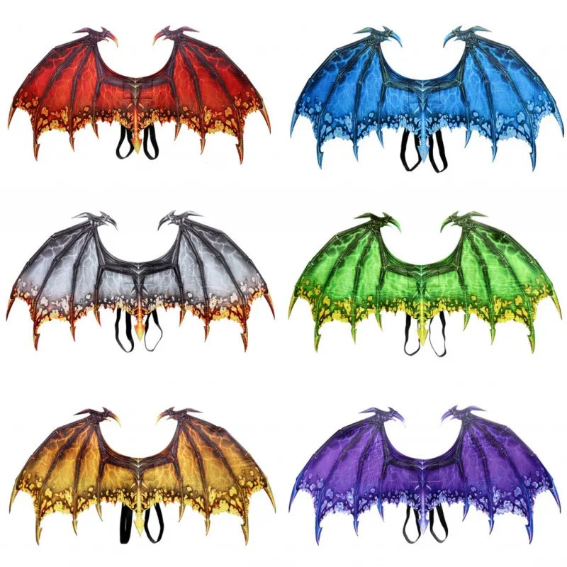 Halloween Dragon Wing Decoration Carnival Party Animal Costume For Adult Boy and Girl Kids Dragon Cosplay Masquerade