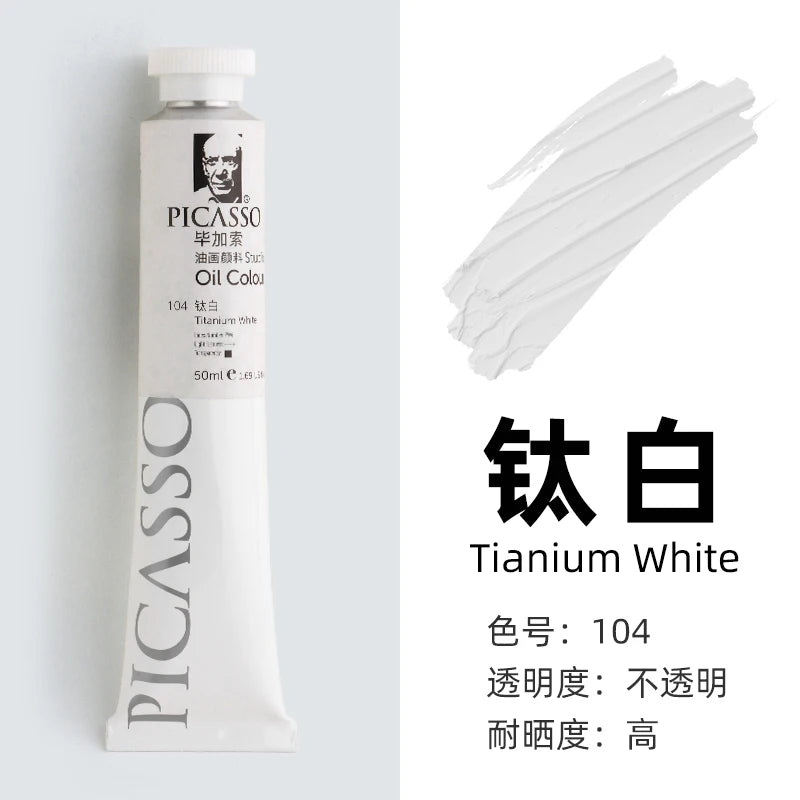 170ml LargeTubes Oil Paint Non-Toxic Excellent Tinting Strength, Mixable for Canvas Painting Artist Beginners DIY Art Supplies