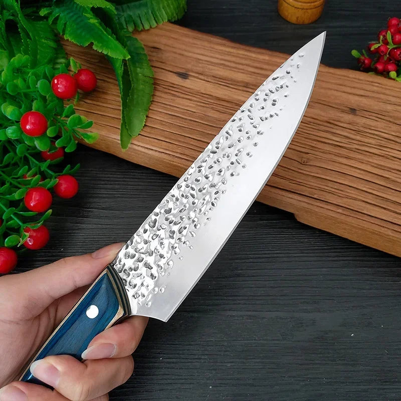 Professional Japanese Forged Kitchen Chef Knives 5Cr15Mov Stainless Steel Meat Fish Fruit Boning Butcher Cleaver Knife Set