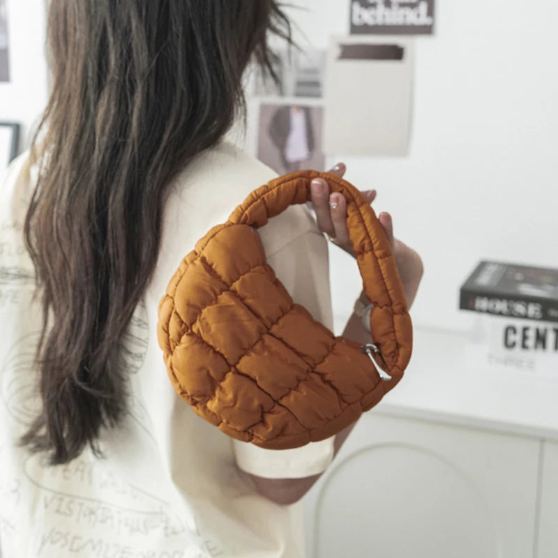 Fashion Quilted Shoulder Bags for Women Handbag Mini Puffer Dumpling Bag Cloud Pleated Bags  Luxury Tote Women's tote bag