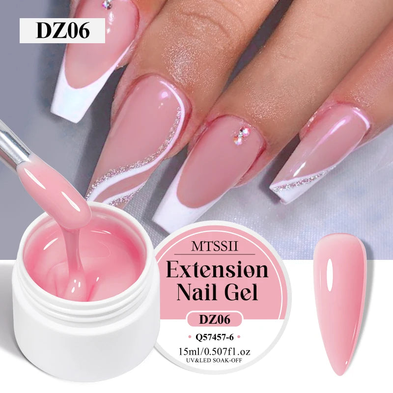 8ml Clear Non Stick Hand Solid Extension Nail Gel Polish Carving Flower Nail Art Building UV Gel Acrylic Varnish Manicure DIY