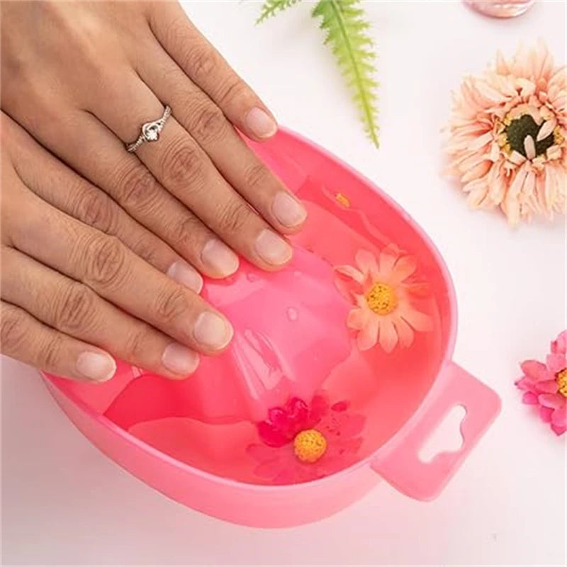 Nail Soaking Soak Off Tray Bowls Nail Art Hand Wash Gel Polish Remover Kit DIY Salon Nails Spa Bath Treatment Manicure Tools