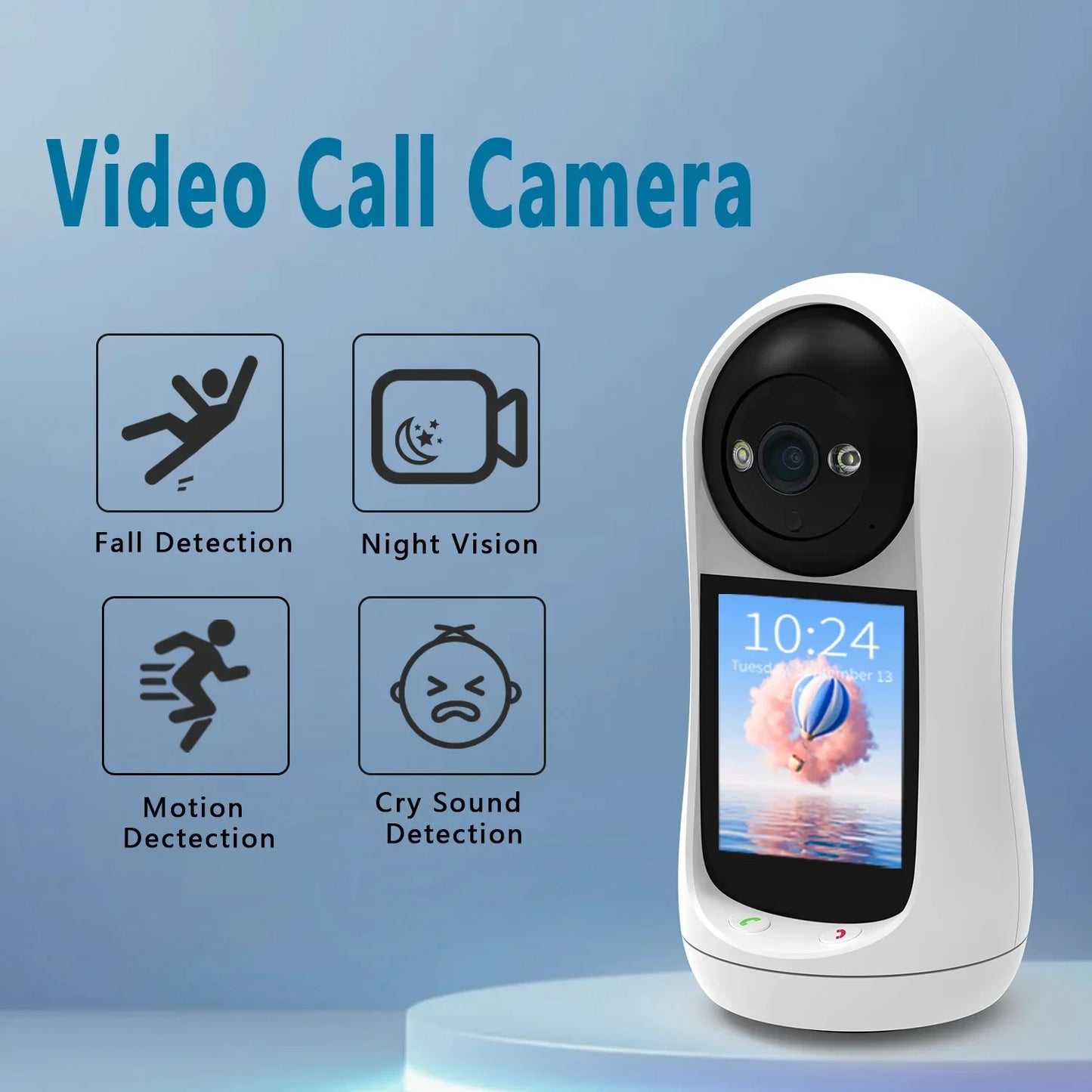 NEW 3MP PTZ Wifi Camera Video Call with 2.8 Inch IPS Screen Baby Cry Sound Detection Security IP Camera Baby Monitor iCSee