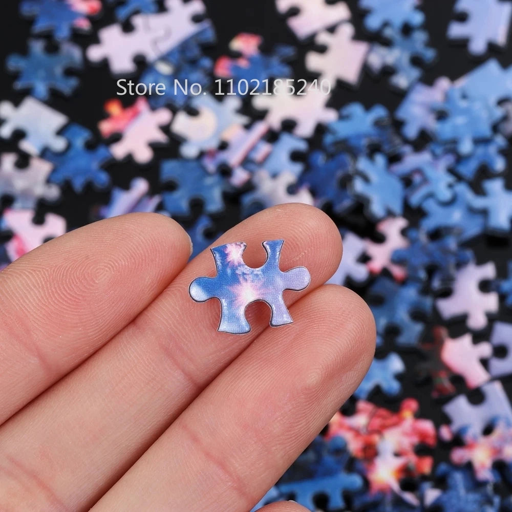 500 Pieces Cartoon Anime Game DIY Mini Puzzle Genshin Impact Model Assembled Jigsaw Puzzle Educational Toys Kids Christmas Gifts