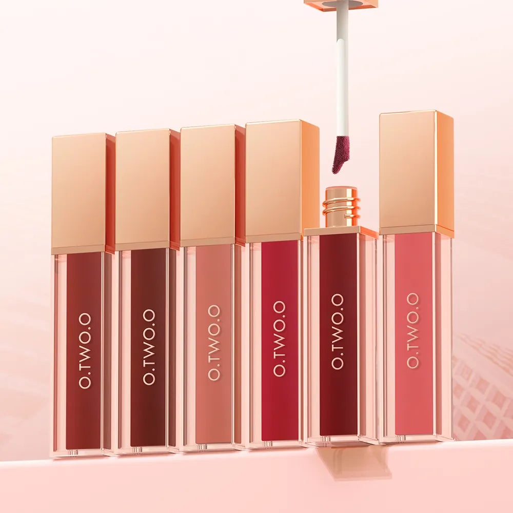 O.TWO.O Liquid Lipstick Lip Gloss 12 Colors Waterproof Lightweight Long-lasting Matte Lip Stain Lip Glaze For Women Cosmetics