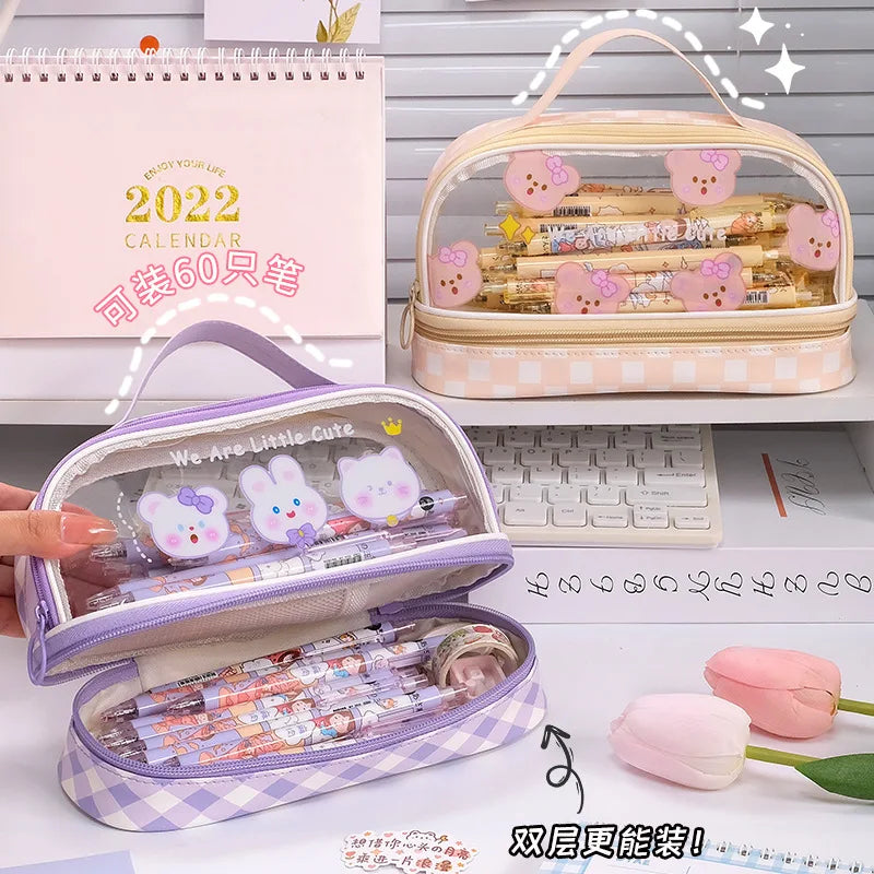 Pencil Cases For Girls School Supplies Pencil Pouch Trousse Scolaire Large Capacity Pencilcase Estuche Escolar Cute Pencil Case