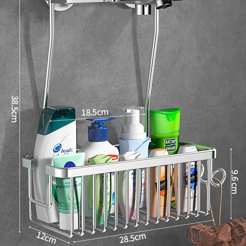 Shower Caddy Organizer Hanging Bathroom Storage Rack Over the Shower Wall Shelf for Shampoo Conditioner and Bathroom Accessories