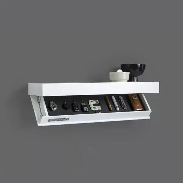 Hidden Shelf With Secret Compartment Floating Wall Shelves Wood Furniture Storage Magic Flap Concealed For Tv Remote Controller