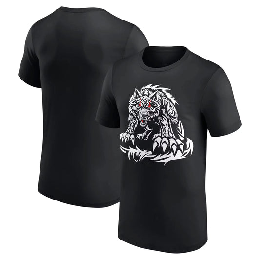 Men's Black Jacob Fatu T-Shirt Summer Short Sleeve Women Tee Shirts 2025 New Fashion Sports Children Clothes Tops