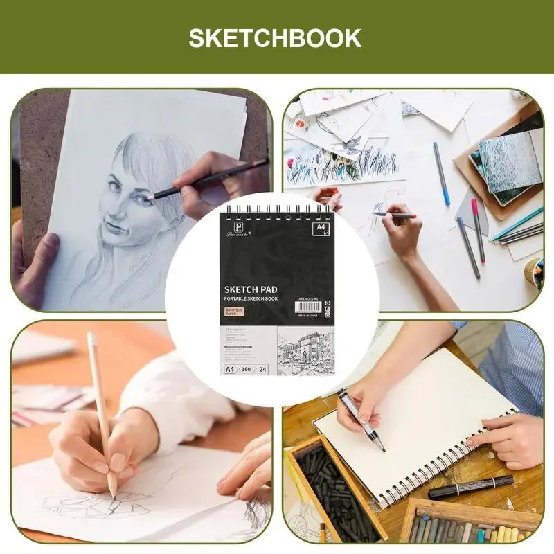 Professional Sketchbook Thick Pape A4/A5 Notebook Diary Art School Supplies Pencil Drawing Notepad Painting Book Sketchbook