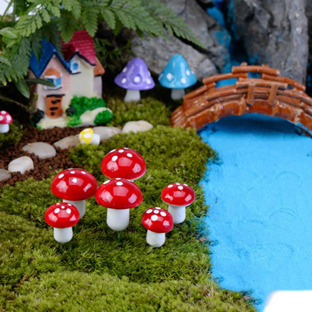 Mushroom Mini Mushrooms Miniature Garden Foam Decor Artificial Ornament Outdoor Fairy Decoration Figurines Figurine Landscape