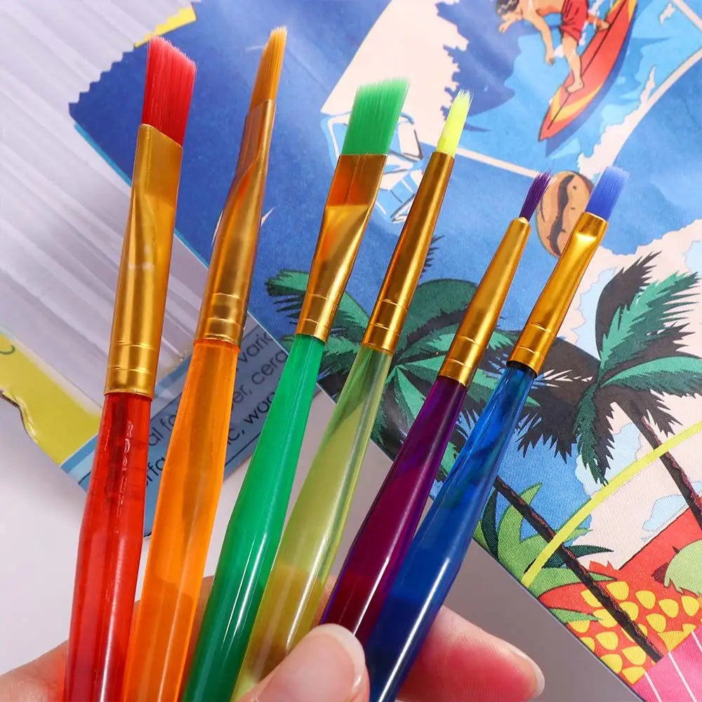 6pcs/set Paint Brushes Art Brush for Acrylic Oil Watercolor Artist Professional Painting Kits