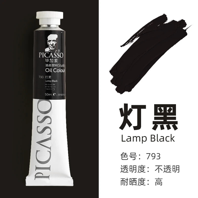 170ml LargeTubes Oil Paint Non-Toxic Excellent Tinting Strength, Mixable for Canvas Painting Artist Beginners DIY Art Supplies