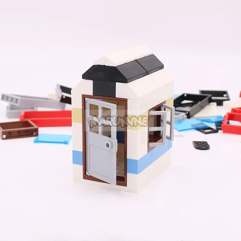 Marumine MOC Bricks Door Frame Window Glass Building Blocks City House Parts Compatible with 60616 60623 60592 6060160603 60594