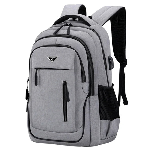 Large Capacity Backpack Men Laptop Backpacks 15.6 Oxford Black Solid High School Bags Teen College Boy Gril Student Backpack