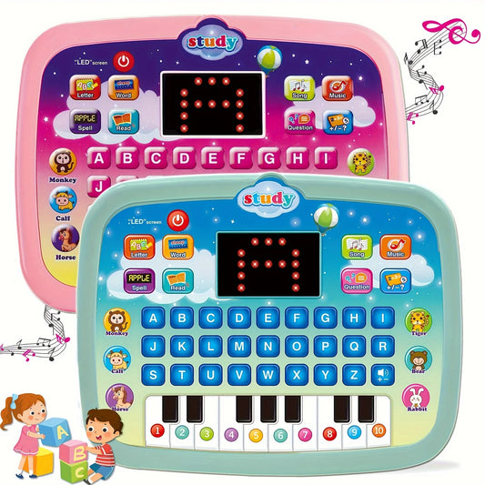 Tablet Toddler Learning Mat with LED Screen Teaches Music and Math for Early Childhood Development Interactive Electronic Toys