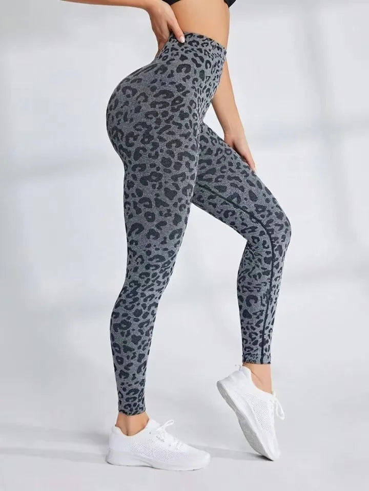 High Waist Sports Leggings Women Seamless Leopard Yoga Pants Sexy Hip Lift Trainning Fitness Outdoor Sports Tights for Women