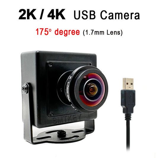 175degree Wide View 4MP USB Camera with Fish Eye Lens 5MP 1.7mm Lens or 8MP IMX415 USB Webcam For Live Streaming, Video Teaching