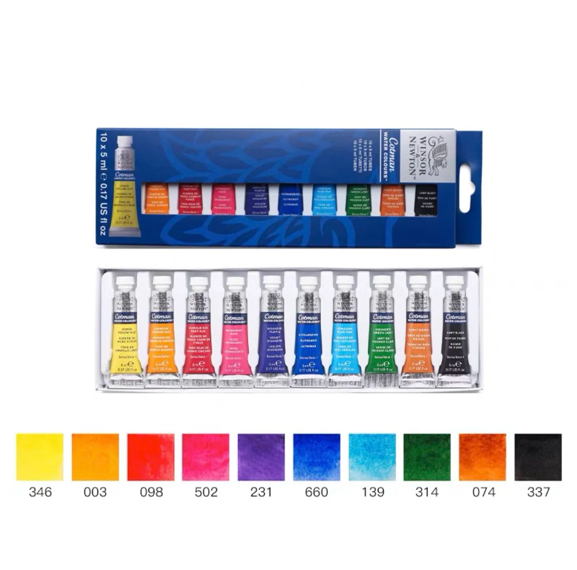 Winsor & Newton Cotman Watercolor Paint Set 10/20 Colors 5ml (0.17-oz) Aluminum Tubes Beginners Aquarela Painting Art Supplies