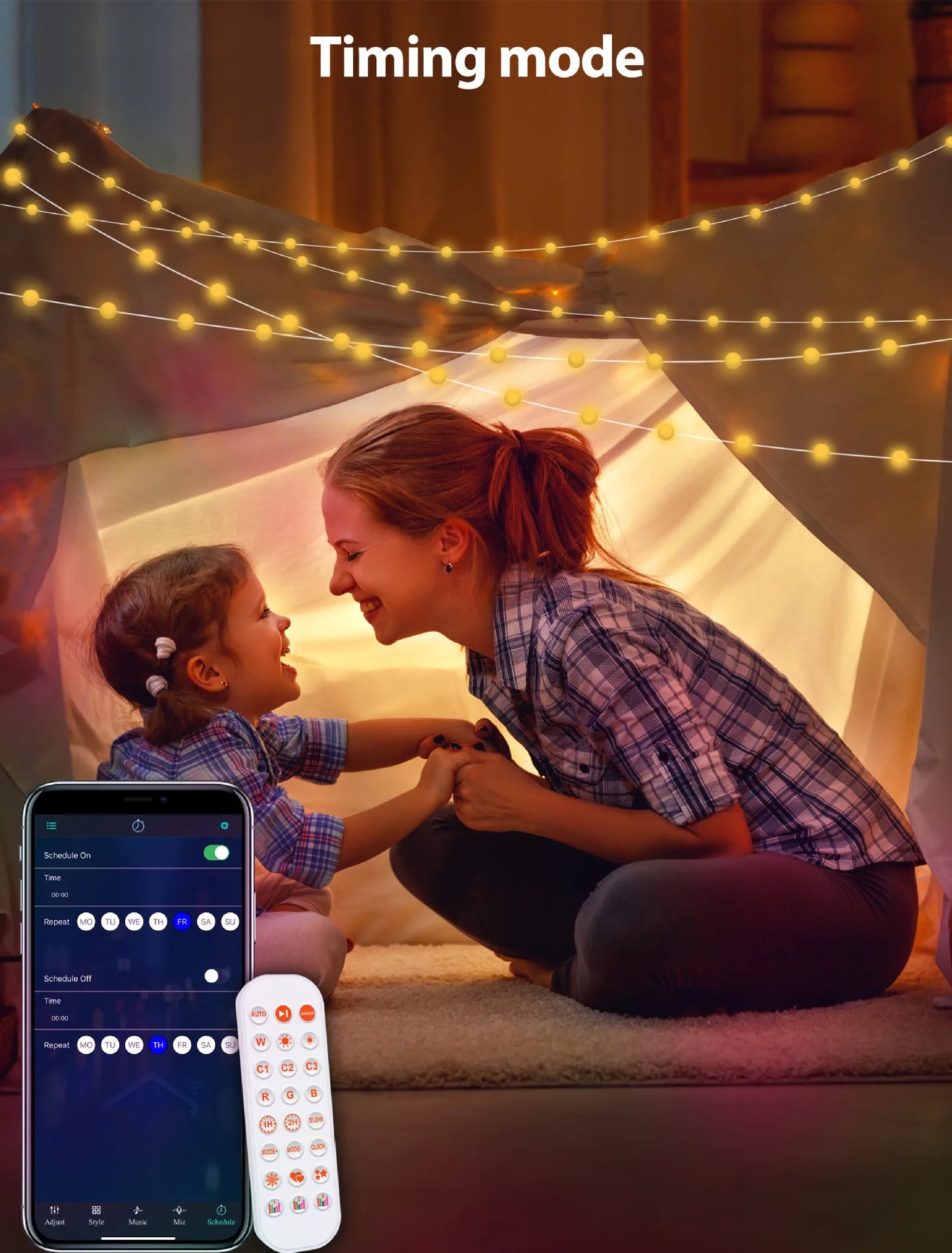 5M/10M/15M/20M Tuya Wifi Bluetooth APP Smart LED Light String Fairy Lights For Garden Christmas Festival Decor Outdoor Indoor