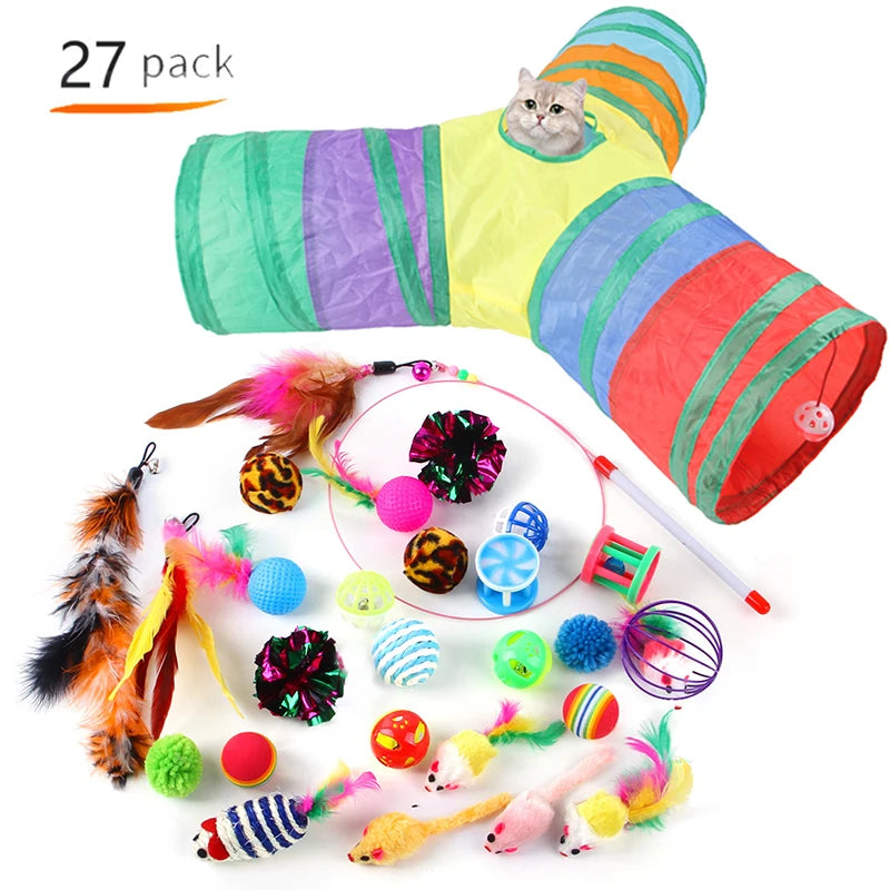 Cat Toys Mouse Shape Balls Foldable Cat Kitten Play Tunnel Chat Funny Cat Tent Mouse Supplies Simulation Fish Cat Accessories