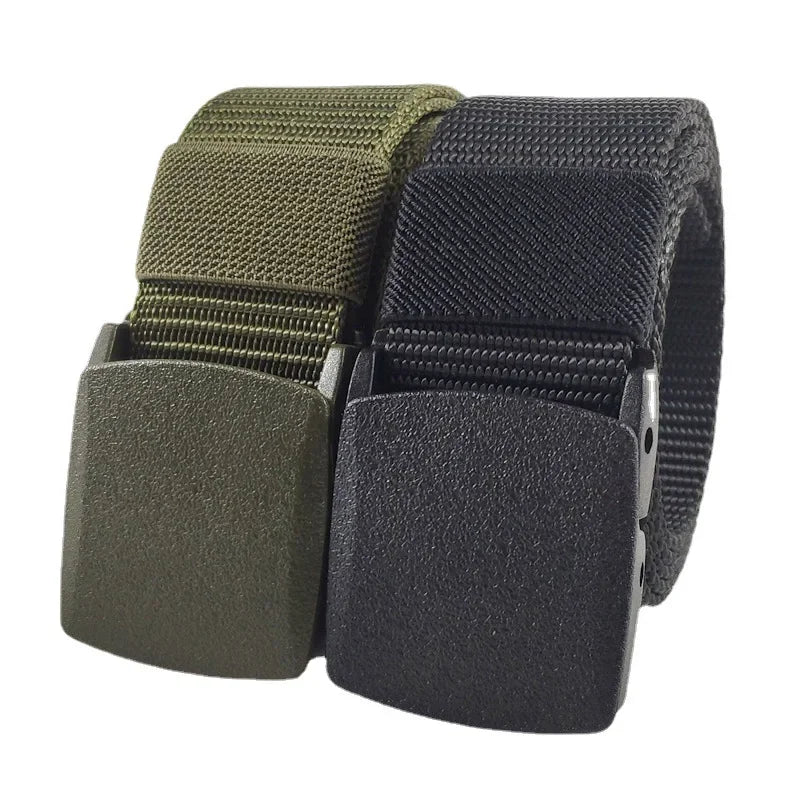 Automatic Buckle Light Comfortable Non-metal Military Nylon Belt Outdoor Hunting Multifunctional Tactical Canvas Belts for Men