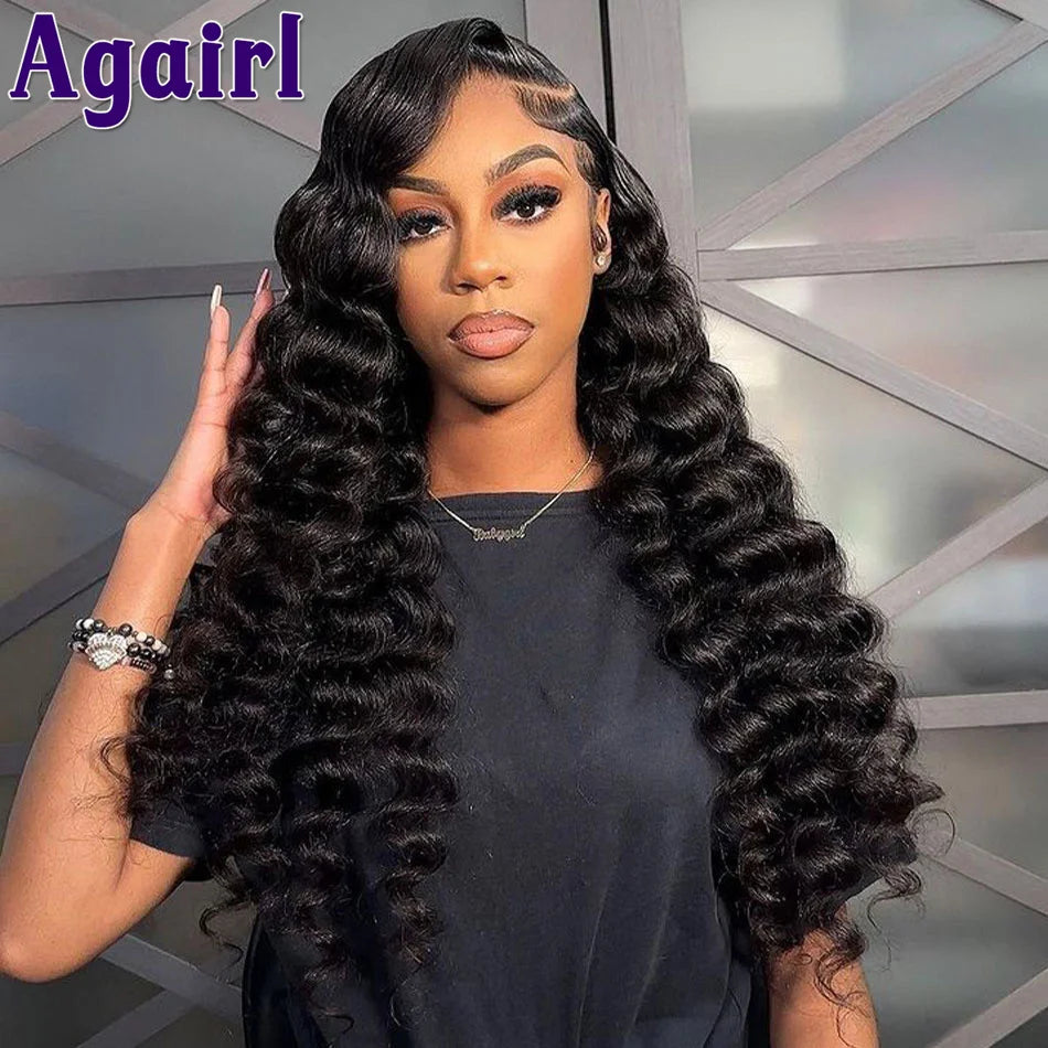 Multi Color Loose Deep Wave 13x6 Lace Frontal Wigs Red Blonde Highlight 13X4 Ready Go Curly Human Hair Lace Front Wigs For Women